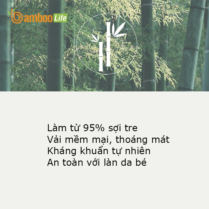 Nhộng chũn cho bé từ sợi tre Bamboo Life BL069 túi ngủ, quấn giúp trẻ ngủ ngon giấc an toàn kháng khuẩn