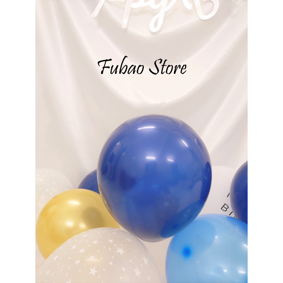 Bóng xanh navy đậm, xanh dương đậm, sang đẹp trang trí sinh nhật - Fubao Store