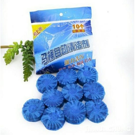 COMBO 10 VIÊN TẨY BỒN CẦU SIÊU SẠCH, KHỬ MÙI, KHÁNG KHUẨN, LÀM THƠM NHÀ VỆ SINH CỰC TỐT- MỖI VIÊN DÙNG ĐƯỢC 100 LẦN XẢ