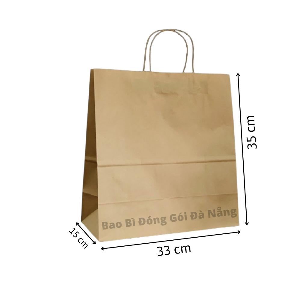 Túi giấy Kraft có quai, túi xi măng có quai, đựng quà tặng, quần áo, định lượng 80 Gsm