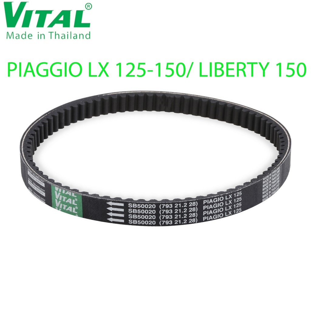 Dây curoa Piago LX 150,  Piago LX 125, Liberty 150 - Day Curoa VITAL Chính hãng Thái Lan