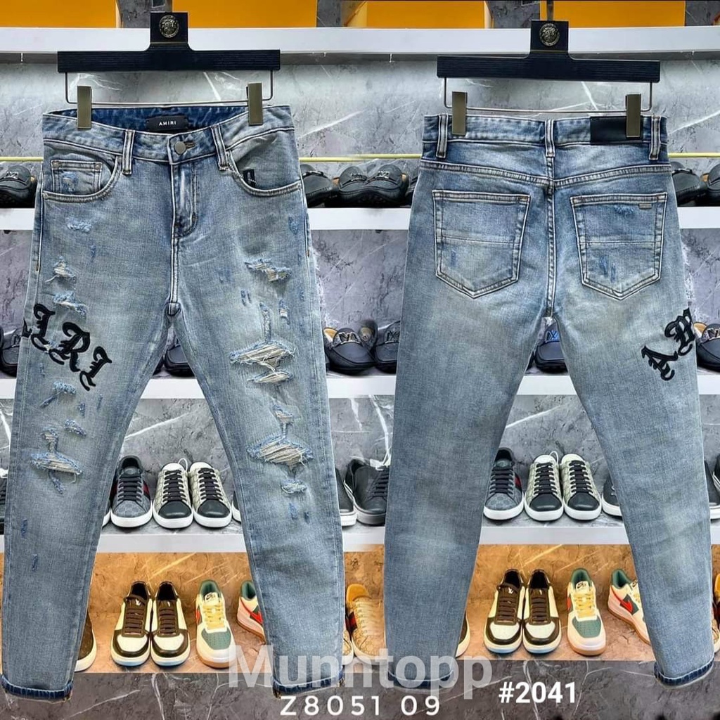 Quần jeans nam mẫu xanh sáng trẻ trung