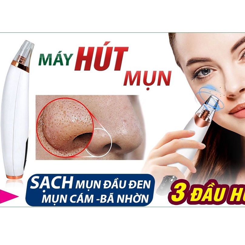 [Hàng xịn] Máy hút mụn trứng cá - siêu hút mụn cám - mụn đầu đen - cầm tay - bản Quốc Tế