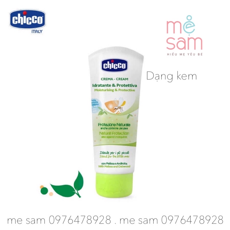 xịt lăn kem chống muỗi chicco 3 tác động 3m+