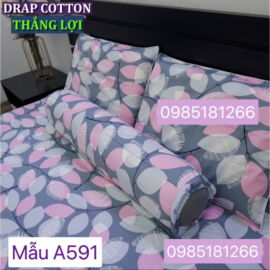 Bộ Drap Cotton 100% Thắng Lợi chính hãng IN LOGO THẮNG LỢI, giặt được bằng tay và máy (ảnh Thật)