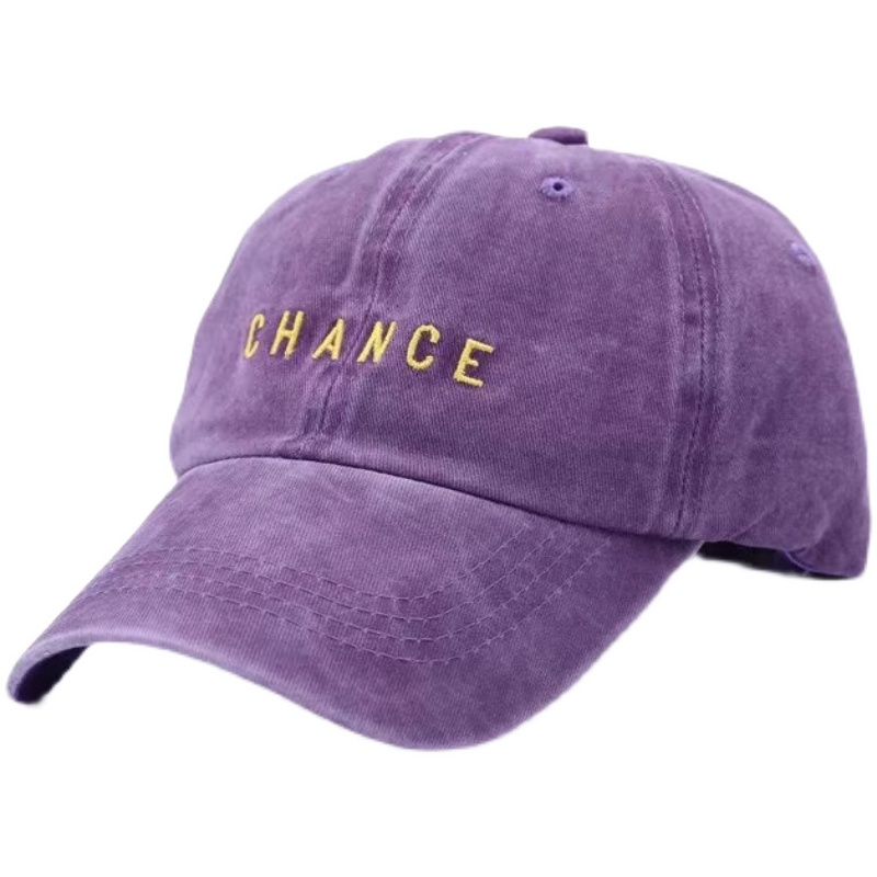 Mũ Lưỡi Trai Màu Trơn Thêu Chữ Phong Cách Hip Hop