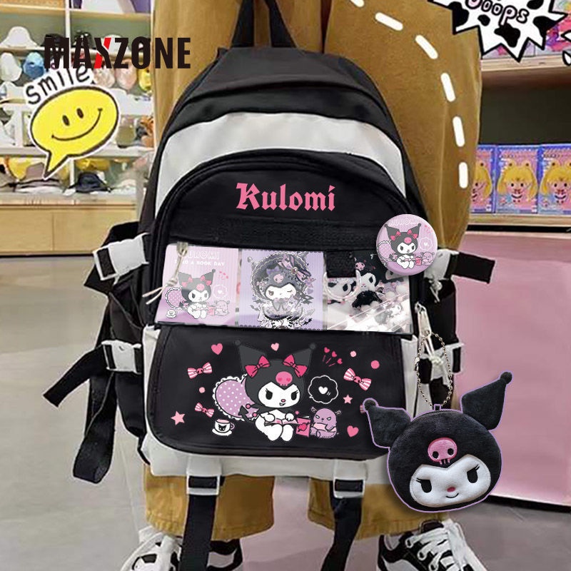 Ba Lô Đi Học Sức Chứa Lớn In Hình Cún Cinnamoroll My Melody Kuromi Purin Anime Dễ Thương Cho Nữ