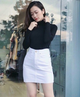 Chân Váy Jean Kèm Quần Cao Cấp