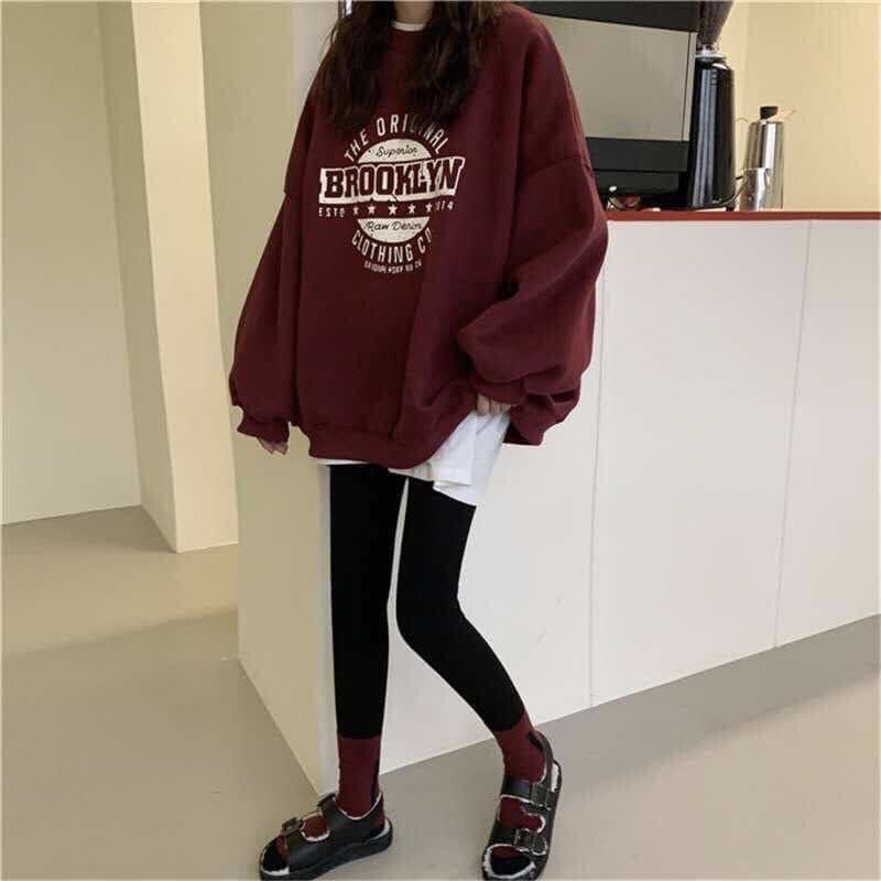 [RẺ VÔ ĐỊCH] Áo Sweater Nỉ BROOKLYN Form Rộng Ulzzang (HÌNH  | BigBuy360 - bigbuy360.vn