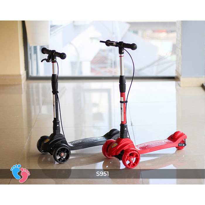 Xe trượt Scooter 3 bánh trẻ em có phanh tay broller BABY PLAZA S951