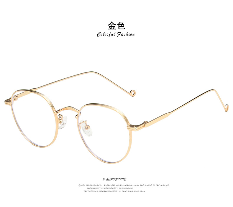 Mắt kính gọng tròn chống bức xạ thời trang retro thanh lịch cho nữ