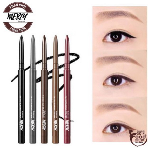 Chì Kẻ Mắt Siêu Mảnh Chống Trôi, Siêu bền, Siêu Lỳ Merzy The First Slim Gel Eyeliner 0.05g A89