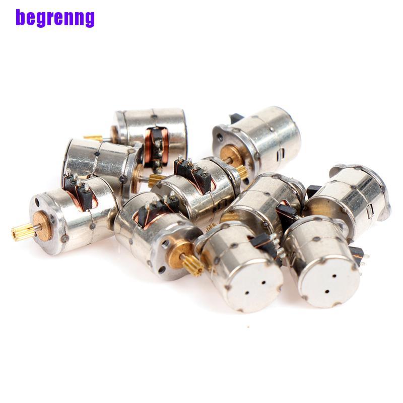 Set 10 Động Cơ Bước 4 Răng 8mm 2 Pha Có 9 Răng Nhỏ