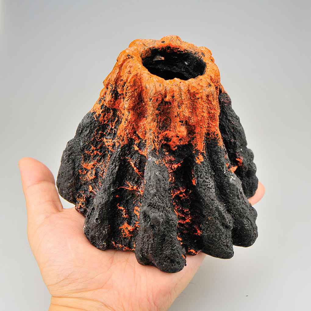 Đá sục khí oxy hình núi lửa nhân tạo trang trí bể cá