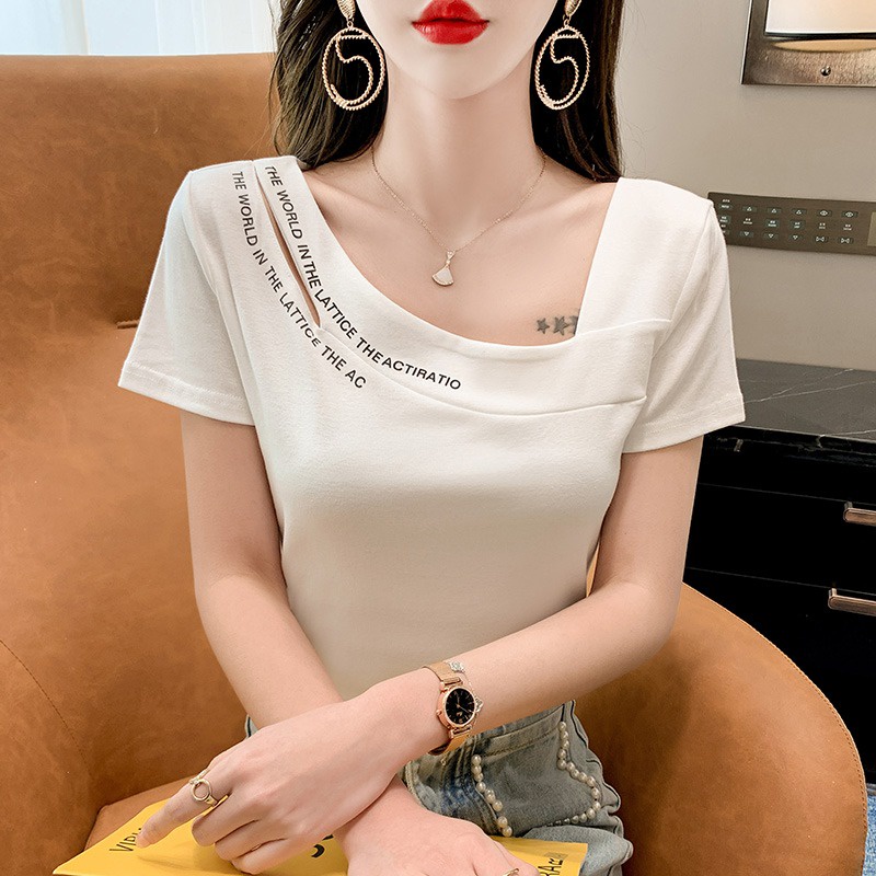 Áo Thun cotton Tay Ngắn Phong Cách Mới Cho Nữ