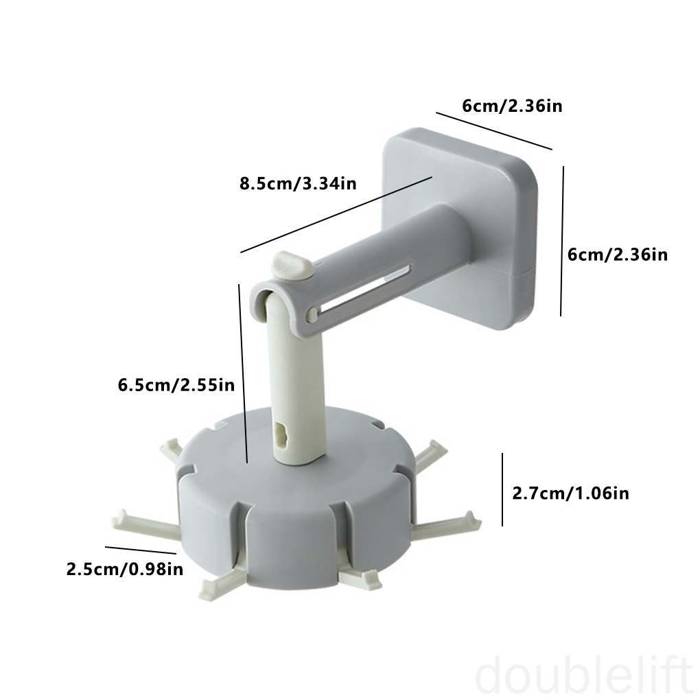 Giá Treo Muỗng Bằng Nhựa Có Thể Xoay 360 Độ Gắn Tường Nhà Tắm / Nhà Bếp