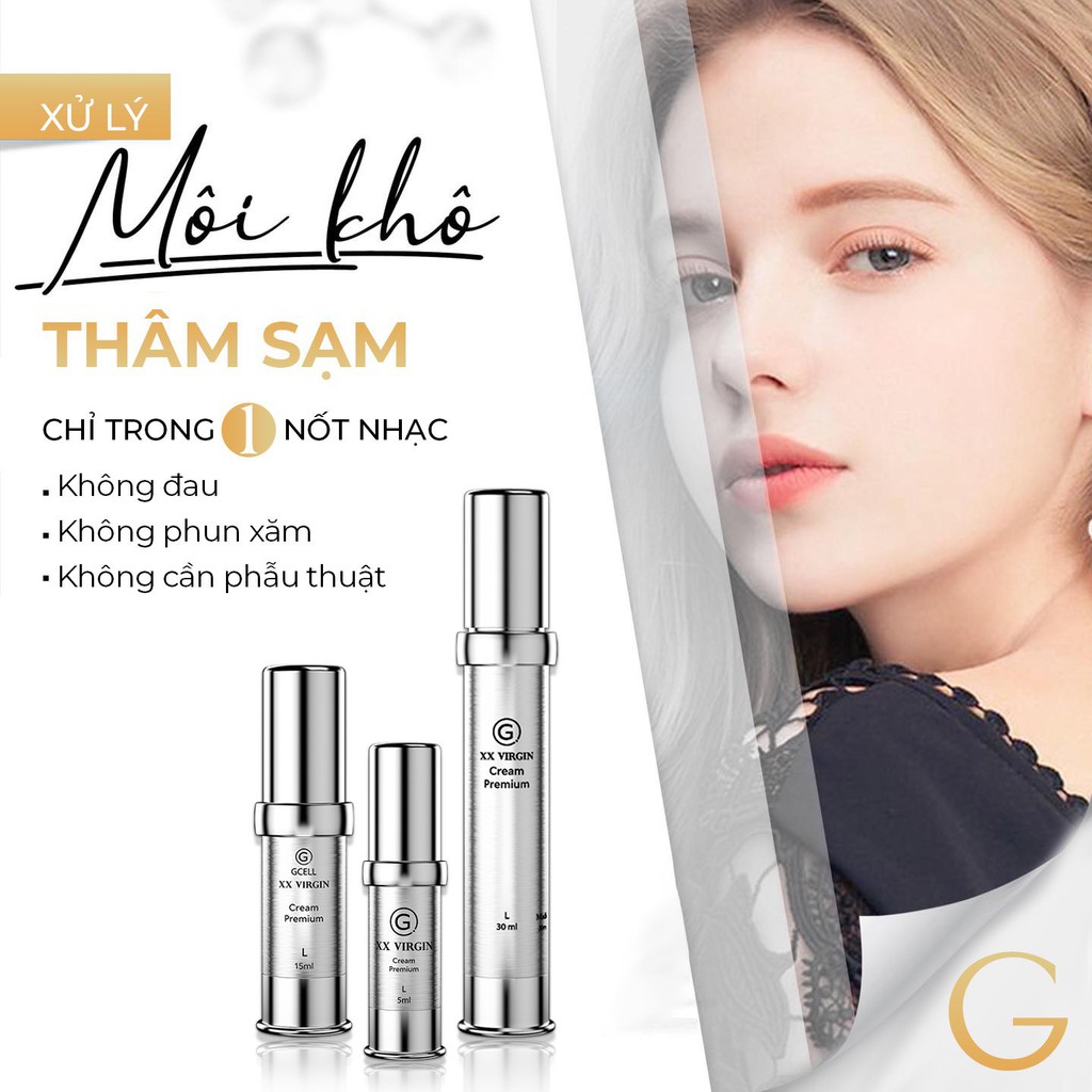 Kem làm HỒNG môi - XÓA thâm môi GCell XXVirgin Cream Premium L 5ml - Hàn Quốc