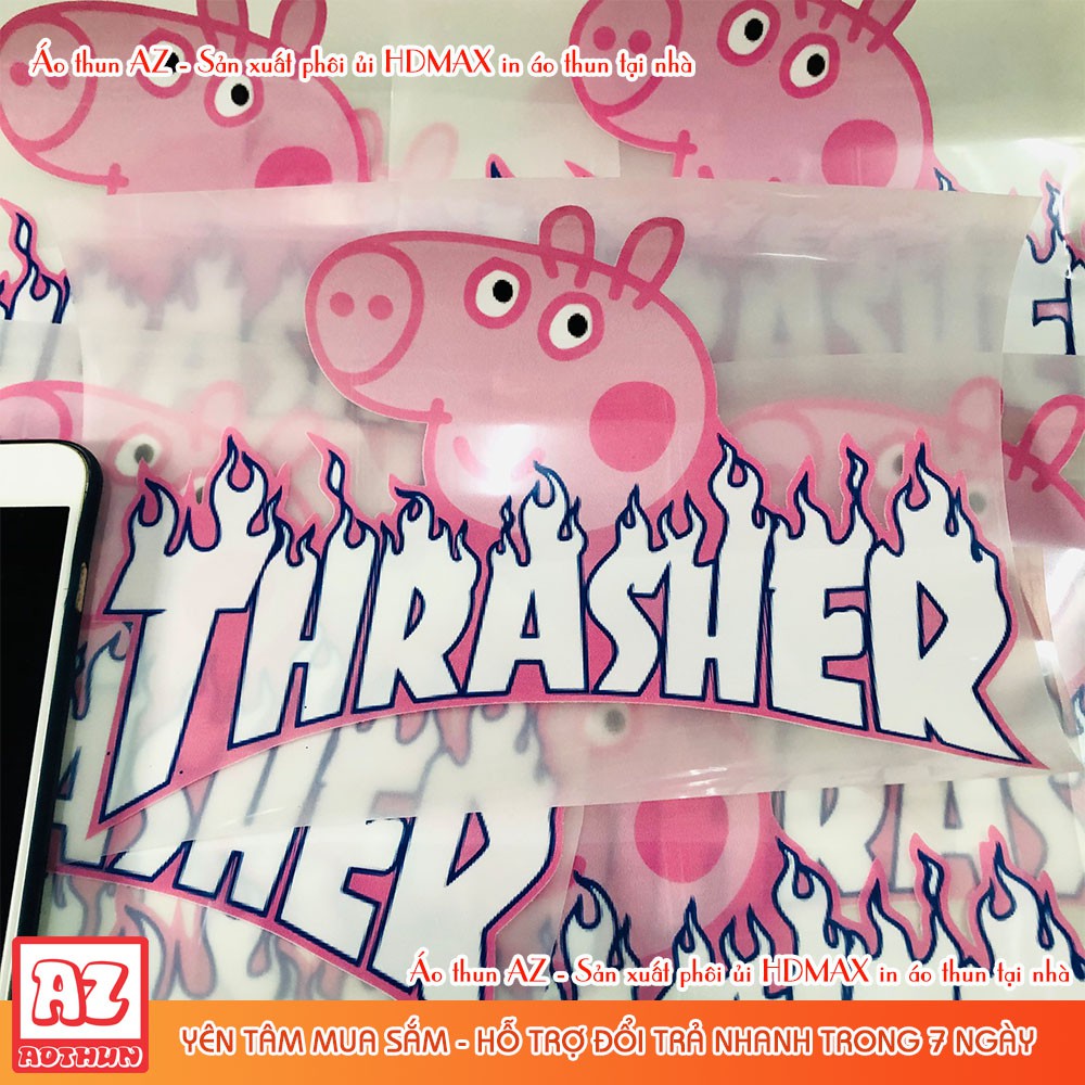 Hình ủi nhiệt hình Thrasher Bướm Peppa - Patch Sticker logo ủi HD23