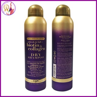 Dầu gội khô biotin & collagen ogx exclusive collection dry shampoo