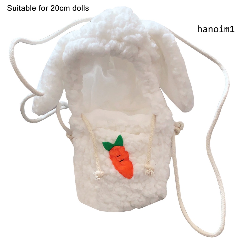 Túi Đeo Chéo Hình Thỏ Nhồi Bông Mềm Mại Thời Trang