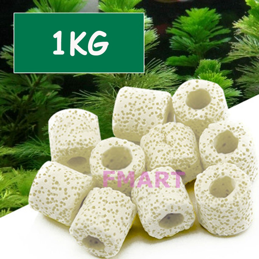 Sứ lọc ( 1KG ) loại đẹp, vật liệu lọc nước hồ cá, bể cá,loại bỏ kim loại nặng, bổ sung khoáng chất & nguyên tố vi lượng