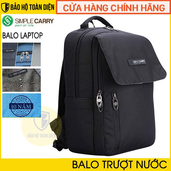 (BẢO HÀNH 10 NĂM)  BALO SIMPLE CARRY ISSAC 2 | Balo laptop | trượt nước (HOT CHÍNH HÃNG)