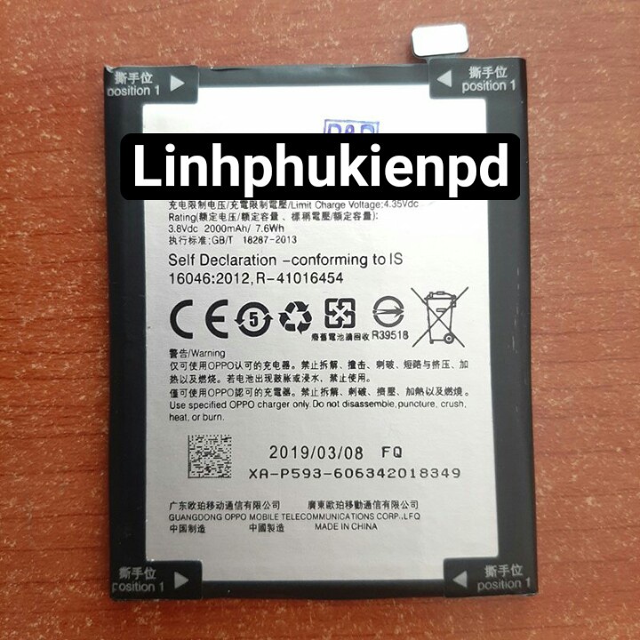 Pin OPO Neo 5 / A31 / A31t / A31u / R1201 / BLP593 / neo 5s / P593