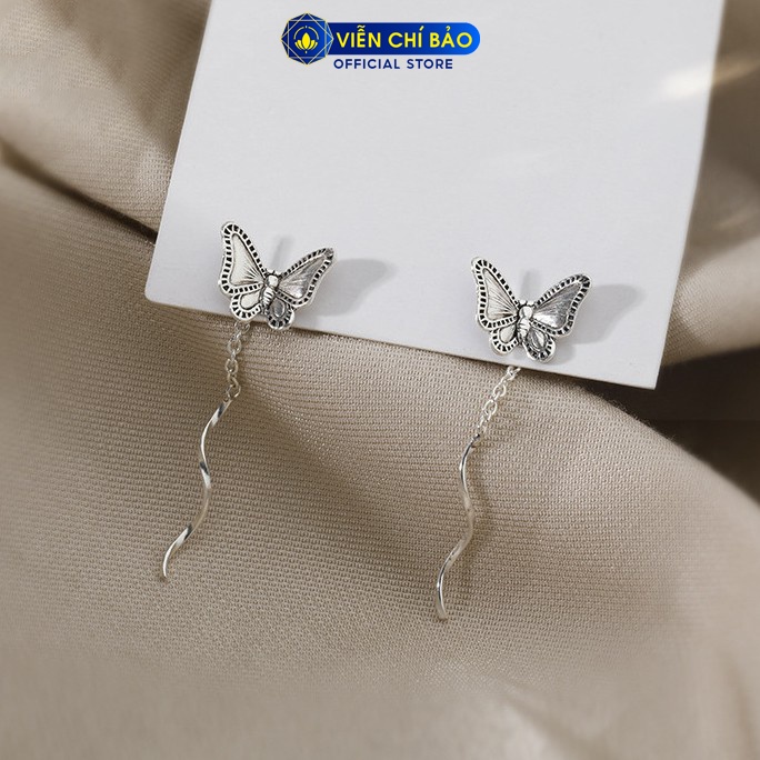 Bông bạc nữ Butterfly chất liệu bạc S925 thời trang phụ kiện trang sức nữ thương hiệu Viễn Chí Bảo B000218