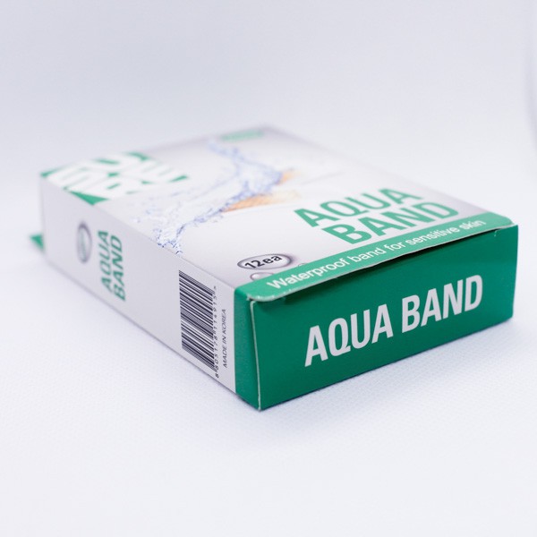 Băng Keo Cá Nhân Không Thấm Nước Aqua Band Waterproof Plaster (hộp 2 size - 12 miếng)