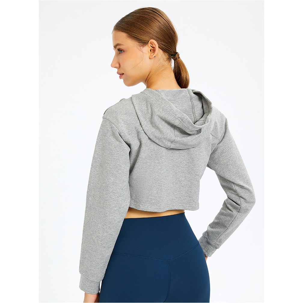 Áo hoodie thể thao Lululemon All Yours Cropped Hoodie - Áo tập thể thao Lulu không logo
