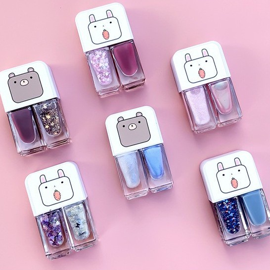 [Hàng mới về] Lọ sơn móng tay bằng nhựa nhiều màu sắc tùy chọn thời thượng