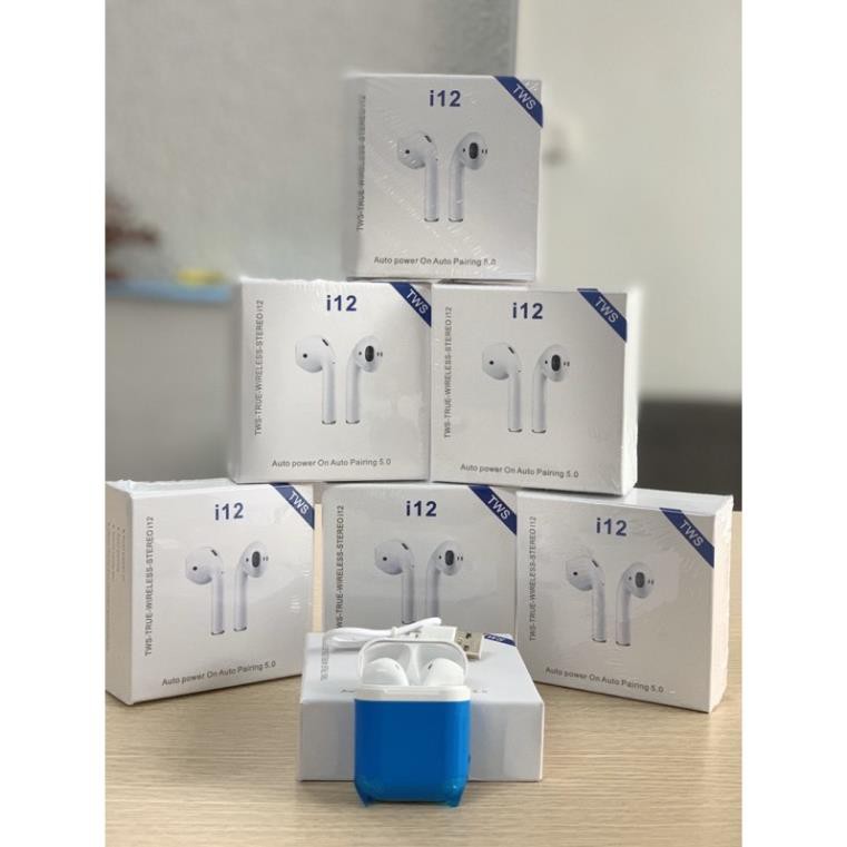 Tai Nghe i12 TWS Không Dây bluetooth, Cảm ứng nhạy, Bảo hành 1 đổi 1