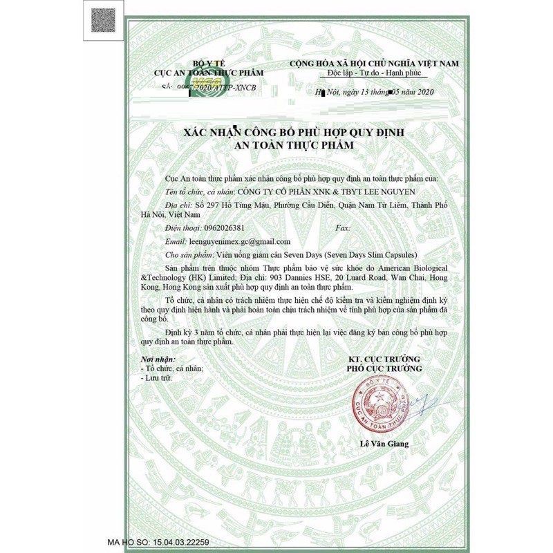 Sevendays Hộp 36 viên liệu pháp giảm cân an toàn hiệu quả Seven Days SLIM CAPSULES SEVENDAY