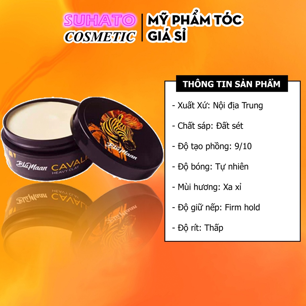 Sáp Vuốt Tóc Blumaan Cavalier Clay  Giữ Nếp Cực Mạnh MN05