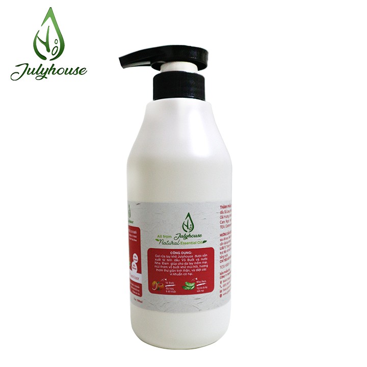 [Mã LIFEM1 giảm 50k đơn 99k] Gel rửa tay khô nha đam và vỏ bưởi 500ml JULYHOUSE | BigBuy360 - bigbuy360.vn