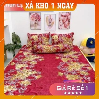 Bộ ga gối thun lạnh ( 1ga, 2 áo gối nằm, 1 áo gối ôm) (shopmh59)