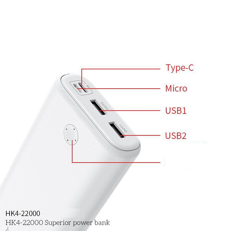 [Mã SKAMSALE03 giảm 10% đơn 200k] Pin sạc dự phòng Hoco HK4 Superior 22000mAh