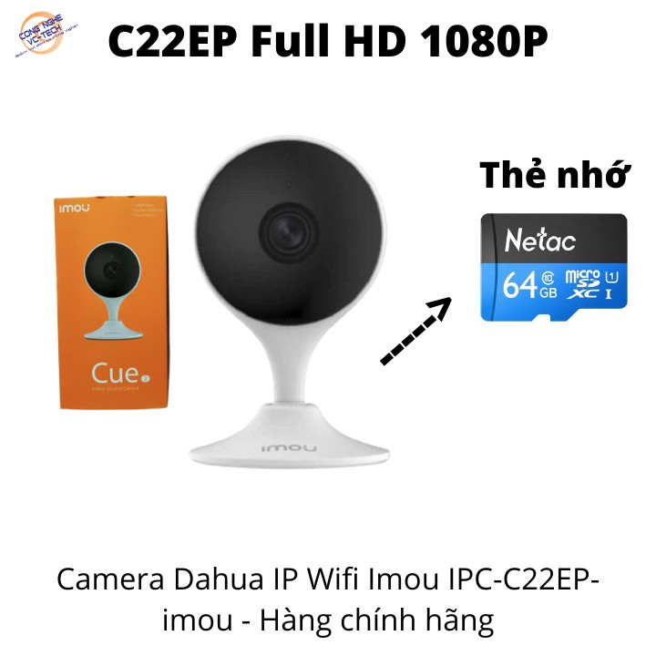 [Mã 267ELSALE hoàn 7% đơn 300K] Camera IP Wifi Imou IPC-C22EP-imou - Hàng chính hãng