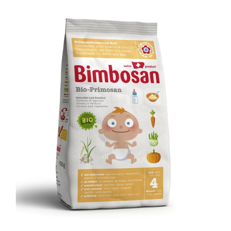 Bột ăn dặm Bimbosan rau củ hữu cơ Primosan cho bé từ 6 tháng tuổi 300g