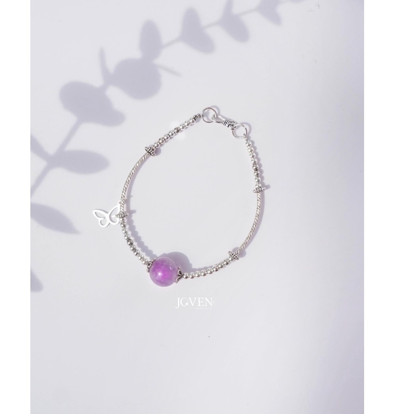 Vòng tay bạc 925 Joven - đá màu tím lavender