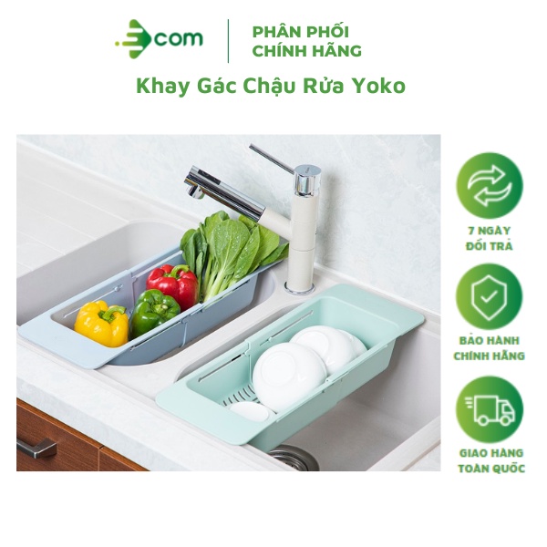 Khay gác bồn rửa chén bát INOCHI thông minh gấp gọn, điều chỉnh kích thước tiện lợ