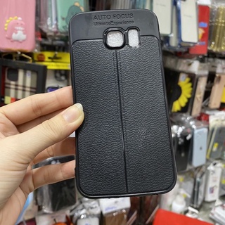 Ốp lưng samsung s6 edge dẻo đen Vân da