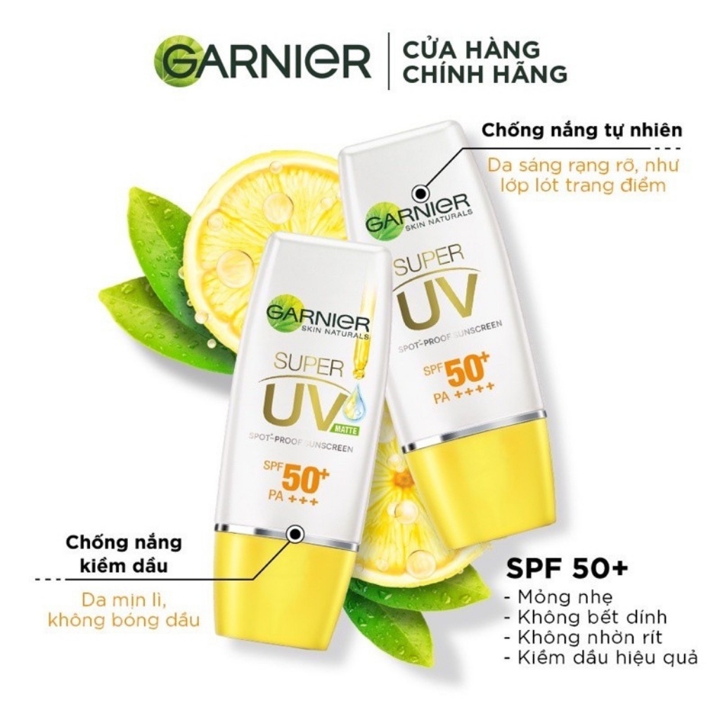 Kem chống nắng kiềm dầu &amp; sáng da Garnier 15ml