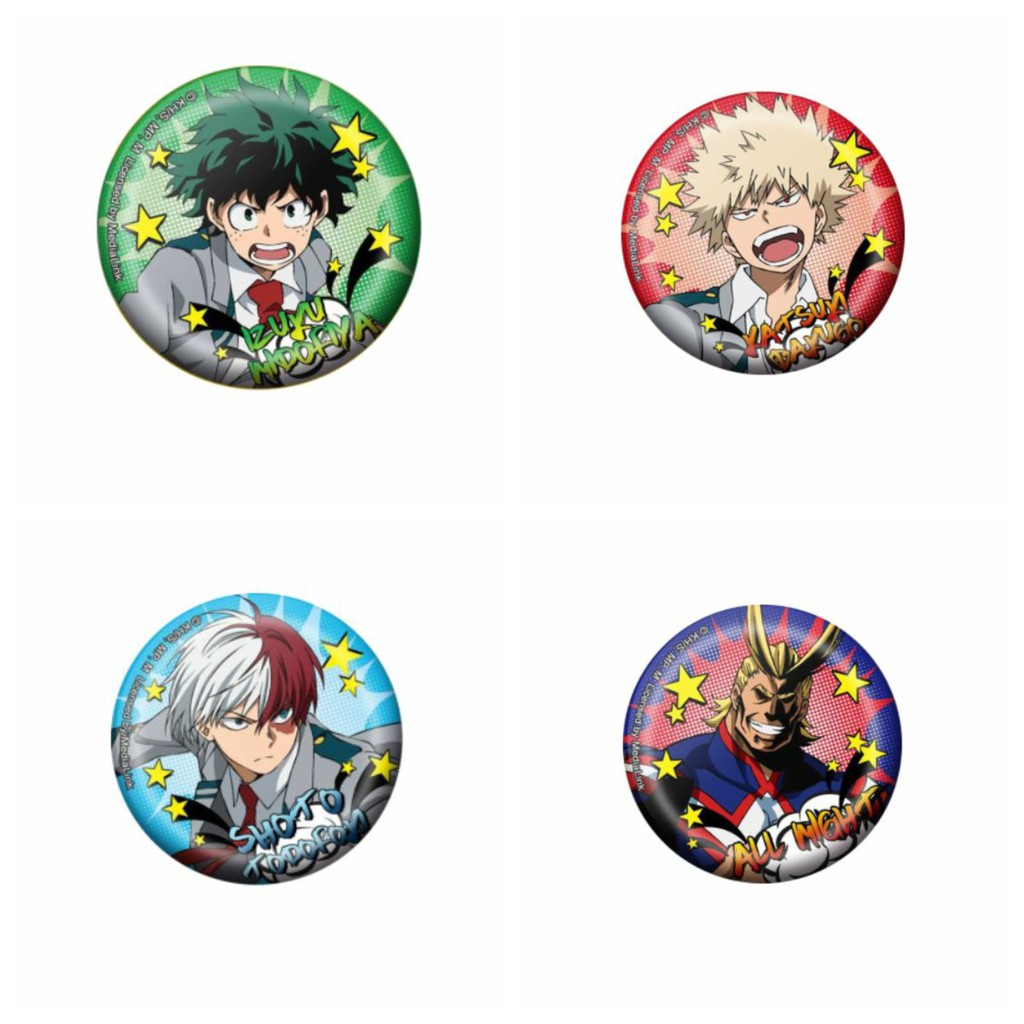 Huy hiệu cài áo IN HÌNH My Hero Academy Học viện anh hùng anime chibi dễ thương tiện lợi