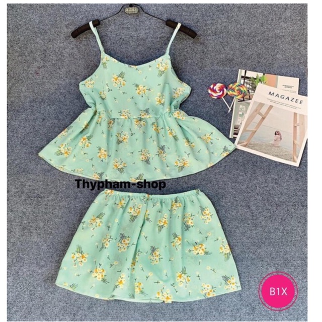 Bộ voan lụa mặc nhà mát | BigBuy360 - bigbuy360.vn