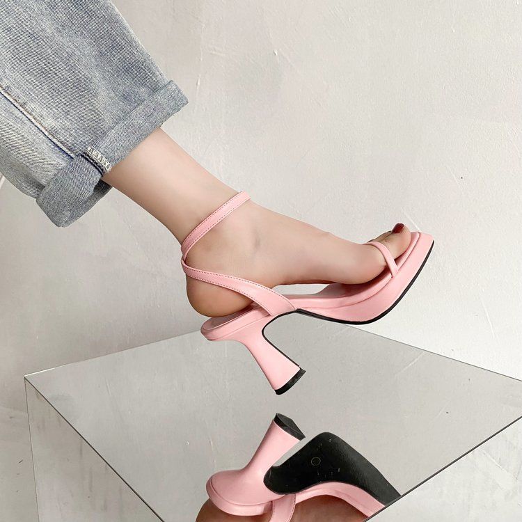 ◐✲Giày Sandal Cao Gót Phong Cách Âu Mỹ Thời Trang Mùa Xuân 2022 Cho Nữ