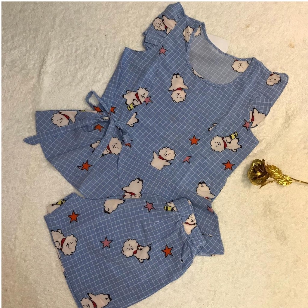 Đồ Bộ Nữ B010 VNXK Chất Liệu Lanh Lụa Kiểu Dáng Đùi Bèo Bụng (ẢNH THẬT SHOP TỰ CHỤP) | BigBuy360 - bigbuy360.vn