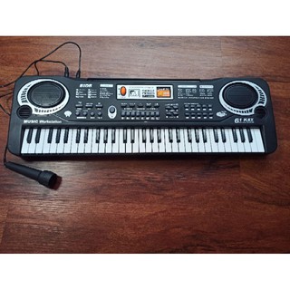 Image of MPro Piano Digital Electronic Keyboard 61 Keys musik + mic music pro alat Mainan Anak MQ-6106 jnp