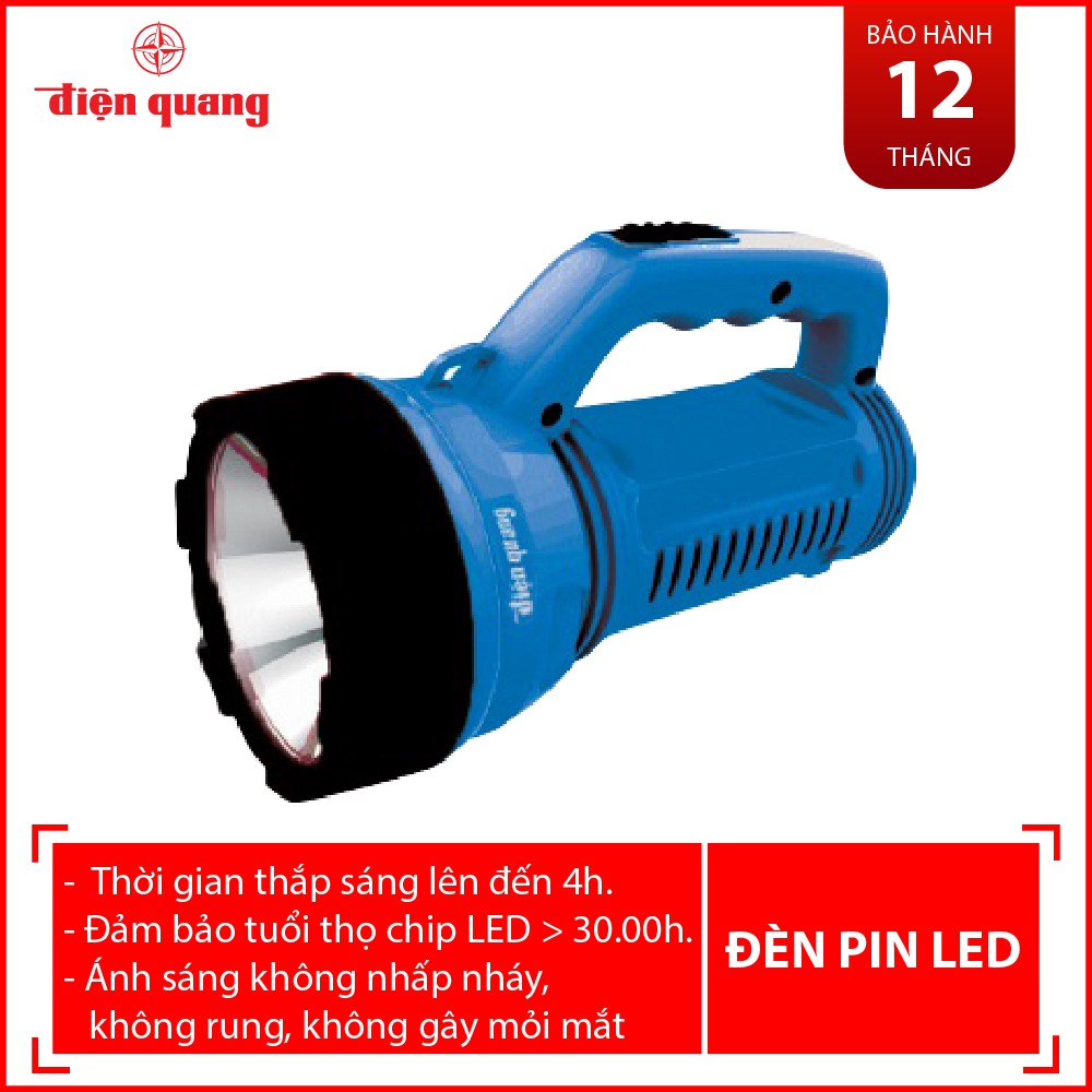 Đèn Pin LED Điện Quang ĐQ PFL08 R (Pin Sạc)