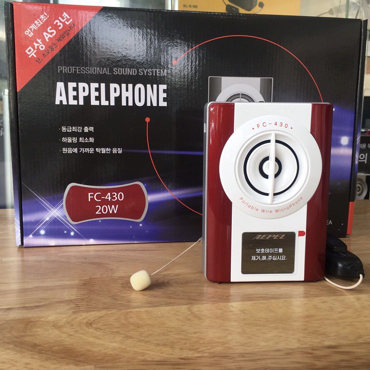 Mic trợ giảng cài ve áo AEPEL FC-430 Made in Korea, Micro hạt gạo không dây Hàn Quốc FC430